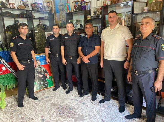 Daxili işlər orqanlarının əməkdaşları şəhid ailələrini ziyarət ediblər