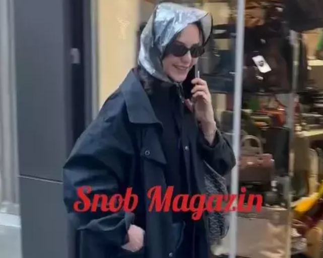 İlk baxışda hicab kimi görünən aksesuarı əslində yağışdan qorunmaq üçün istifadə etdiyi məlum oldu