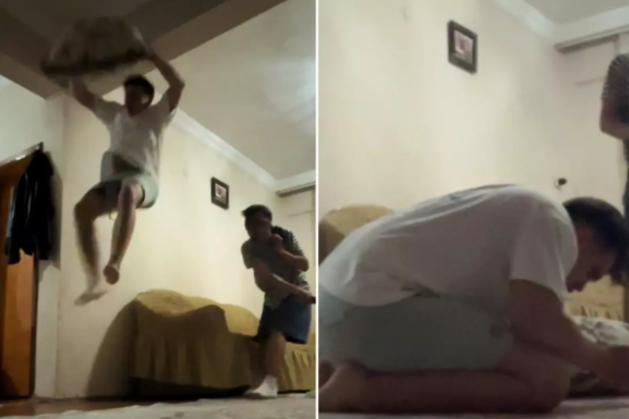 Gənclərin kəmər oyunu faciə ilə sonlandı - VİDEO