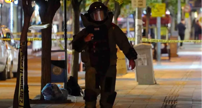 Şəhərin mərkəzi küçələrinin birində şübhəli çanta təşviş yaratdı