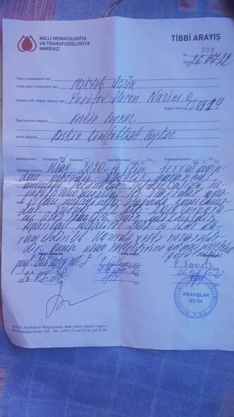 Üç yaşında atasını itirən Həsən indi də leykozla mübarizə aparır - FOTO