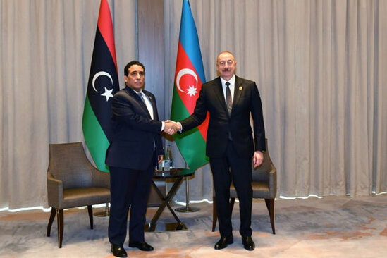 İlham Əliyev Liviya Dövləti Prezident Şurasının sədri ilə görüşüb - FOTO