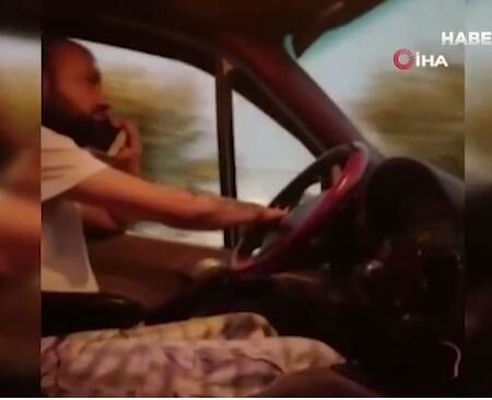 Avtobus sürücüsü bunu da etdi-VİDEO