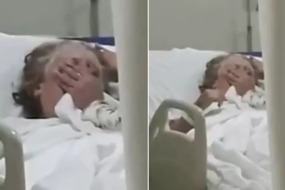 32 yaşlı qadın xəstəxanada yatan anasını boğaraq öldürməyə çalışıb - VİDEO