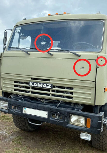 Mövqelərimiz Ermənistandan atəşə tutuldu, ordumuza məxsus iki təminat avtomobili zərər gördü – RƏSMİ + FOTO