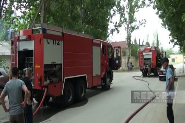 Mingəçevirdə orta məktəb binasında yanğın oldu - FOTO