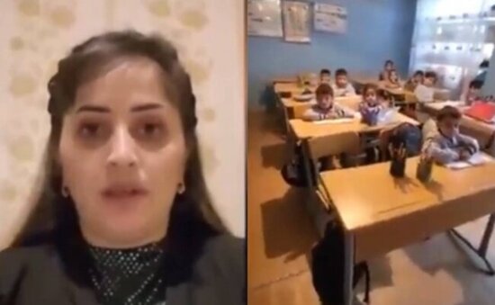 Müəllim məktəbdəki qalmaqallı video ilə bağlı açıqlama yaydı
