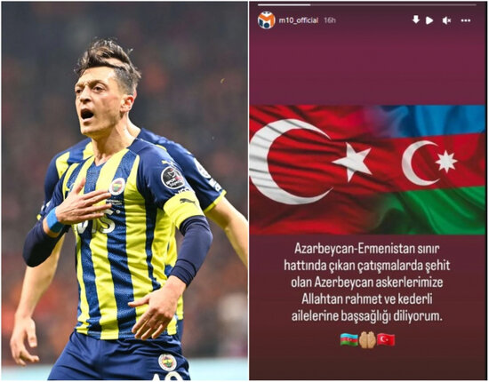 Mesut Özildən Azərbaycana dəstək paylaşımı - FOTO