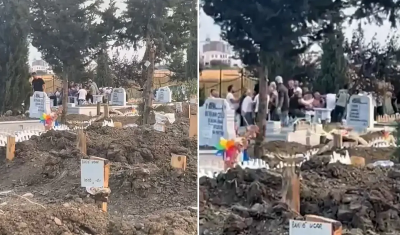 Dəfn mərasimində dava: Cənazəni yerdə qoyub bir-birilərinə hücum etdilər - VİDEO