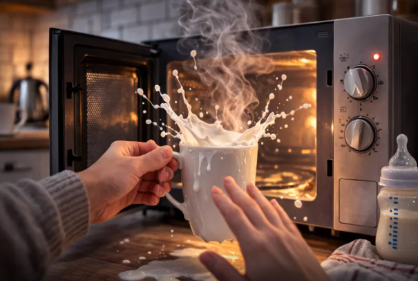 Heç vaxt südü mikrodalğalı sobada qızdırmayın - təhlükəli səhv