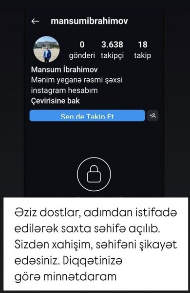 Mənsum İbrahimovun adından saxtakarlıq edildi