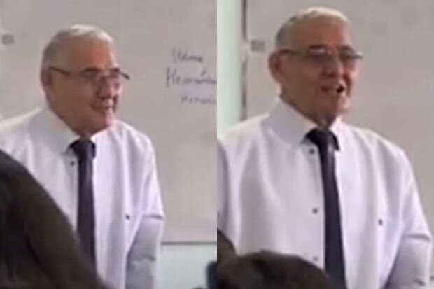 Sumqayıtda müəllim son dərs günü tələbələrini təsirləndirdi - VİDEO