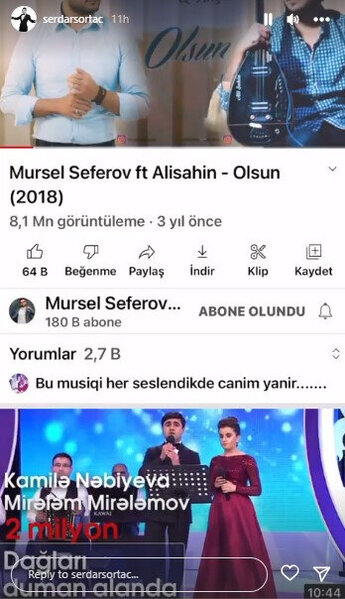 Serdar Ortaçdan Pərviz Bülbülə ilə bağlı paylaşım - FOTO/VİDEO