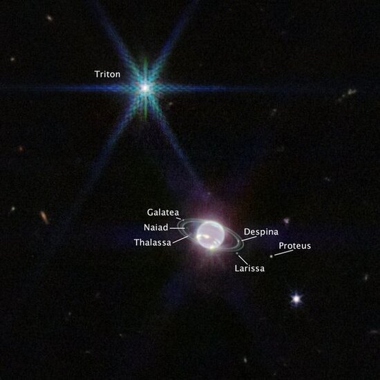 Kosmik teleskop Neptun halqalarının ən aydın təsvirini çəkib – FOTO