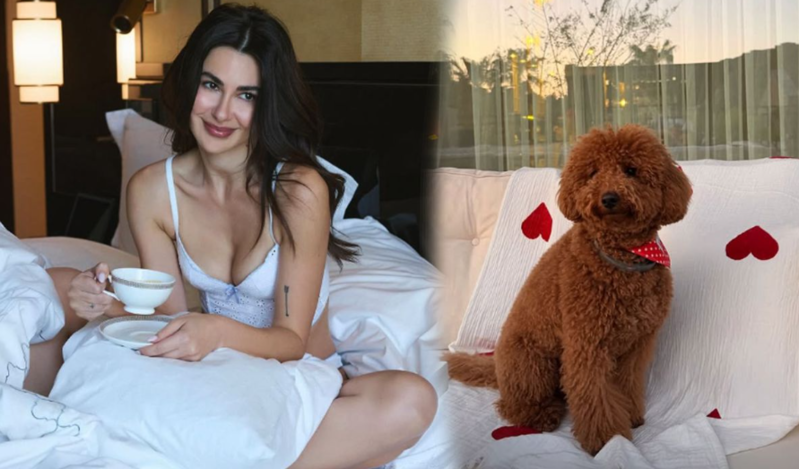 Nesrin itinə ad günü etdi