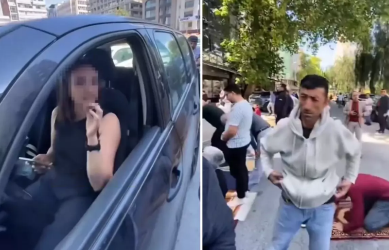 İzmirdə cümə namazı zamanı xaos yarandı - VİDEO