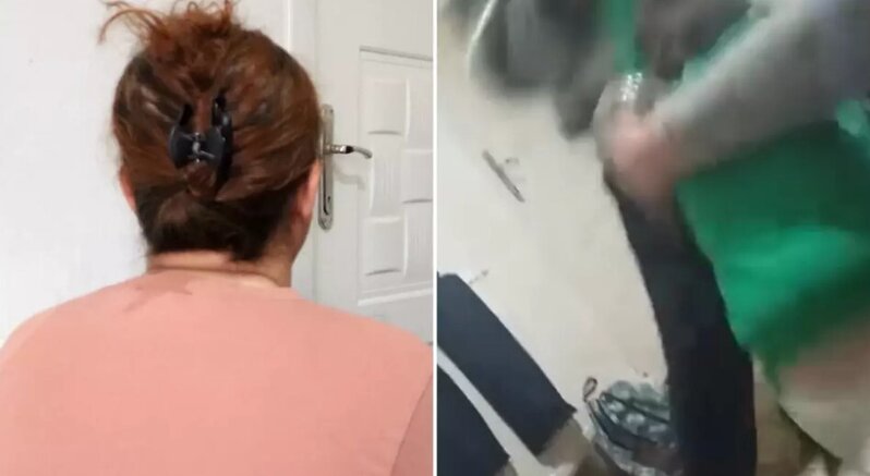 Ögey ata zorakılığı: Uşağı kremə görə döydü - VİDEO