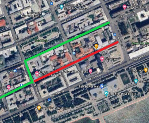 DİQQƏT! - Bakıda mərkəzi yolun bir hissəsi bağlanıb - FOTO