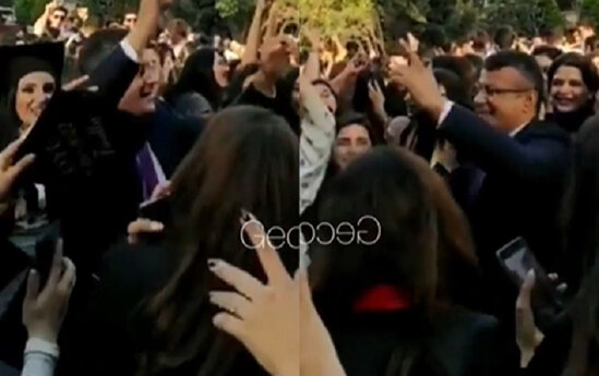 Məzun günündə prorektorun rəqsi GÜNDƏM OLDU - VİDEO