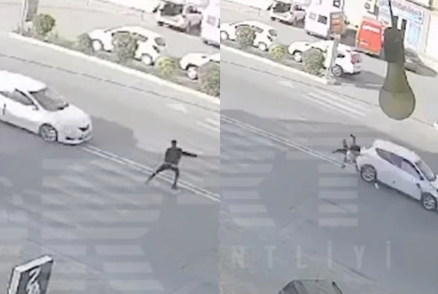 Keçiddən keçən piyadanı vurub öldürdü - ANBAAN GÖRÜNTÜLƏR