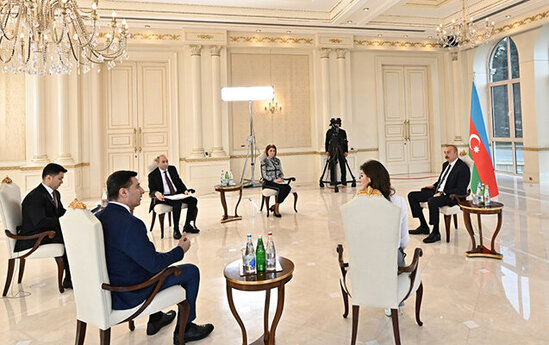Prezident yerli televiziya kanallarına müsahibə verdi