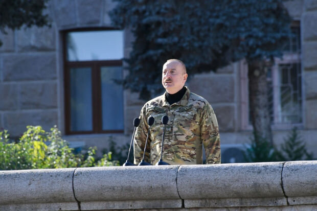 İlham Əliyev: "Xalqıma söz vermişdim ki, Azərbaycan Bayrağı işğal altında olan bütün torpaqlarda qaldırılacaq"