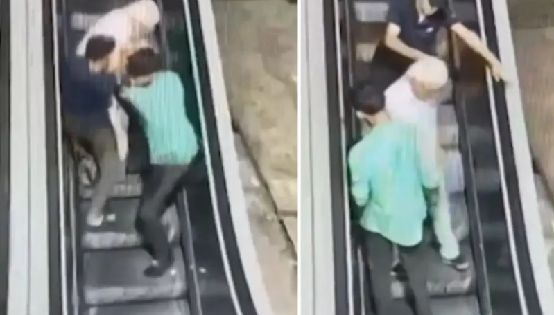 67 yaşlı kişiyə hücum edərək soyğunçuluq törətdilər - VİDEO