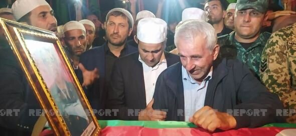 Sərhəd Qoşunlarının şəhid hərbi qulluqçusu Qəbələdə dəfn edildi - FOTO