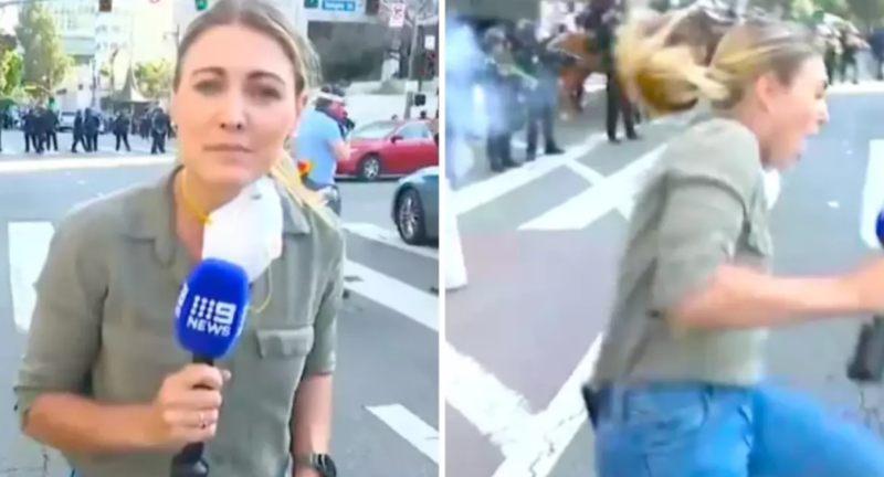 Qadın müxbir canlı yayımda silahla vuruldu - VİDEO