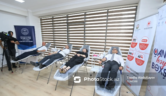 İndiyədək 501 nəfər qan verib, 225 litrdən çox qan toplanıb - FOTO