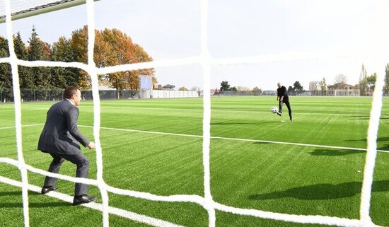 Prezident yeni stadionda qol vurdu - FOTO/VİDEO