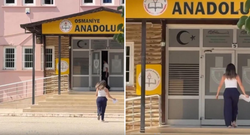 Qəbul imtahanı zamanı çəkilən görüntüyə təpki yağır - VİDEO