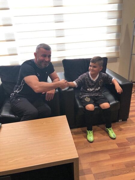 Qurban Qurbanov şəhid övladının arzusunu yerinə yetirdi - Fotolar