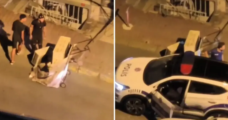 Gecə yarısı etdikləri biabırçılığa baxın: Polis onları cinayət başında saxladı - VİDEO