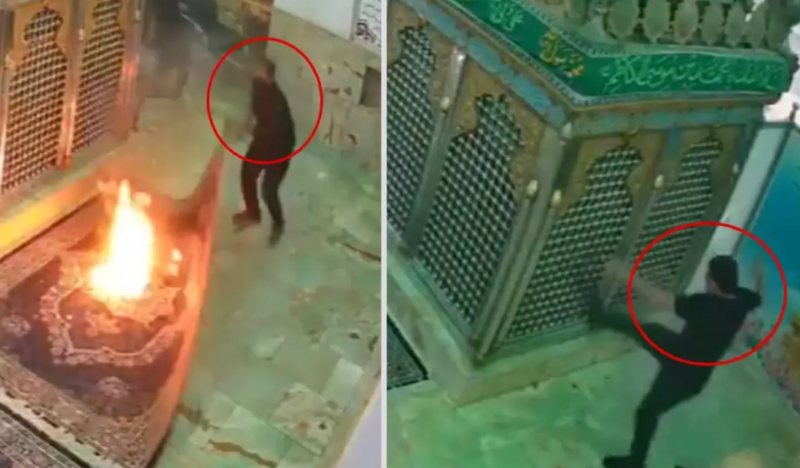 İranda etirazlar fonunda ziyarətgah yandırılıb - VİDEO