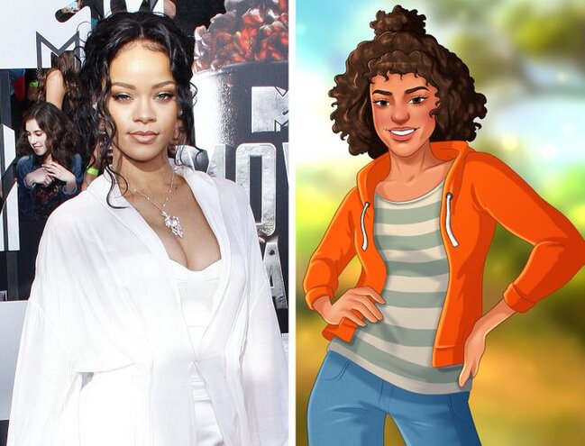 Cizgi filmi personajları Hollivud ulduzlarının simasında - FOTOLAR