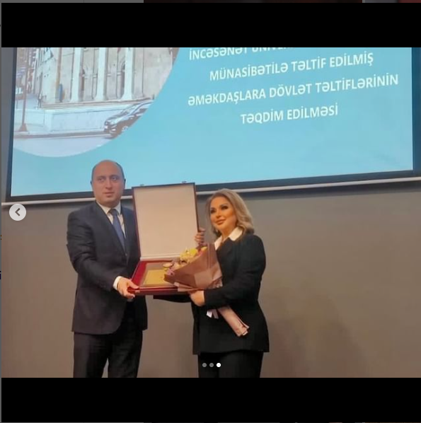 Mələkxanım Eyubova təltif edildi - FOTO