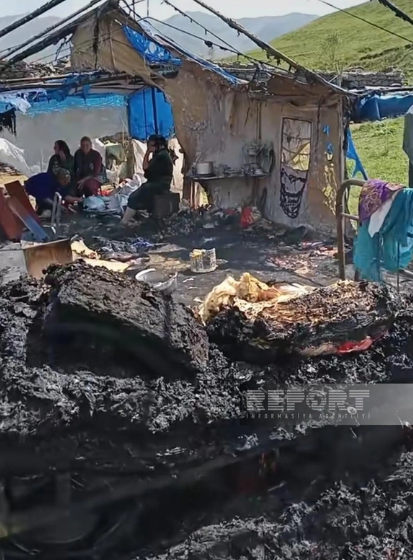 Kəlbəcərdə yaşayış üçün nəzərdə tutulan çadır yanıb