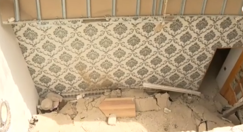 119 yaşlı binanın tavanı ÇÖKDÜ - Sakinlərin aqibəti NECƏ OLACAQ? - VİDEO