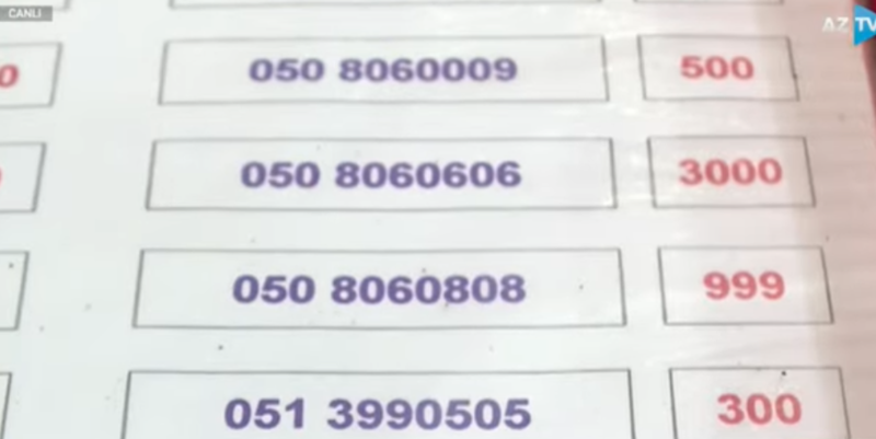 Avtomobil qiymətində olan mobil nömrələr: tələbat, yoxsa ədabazlıq? - VİDEO