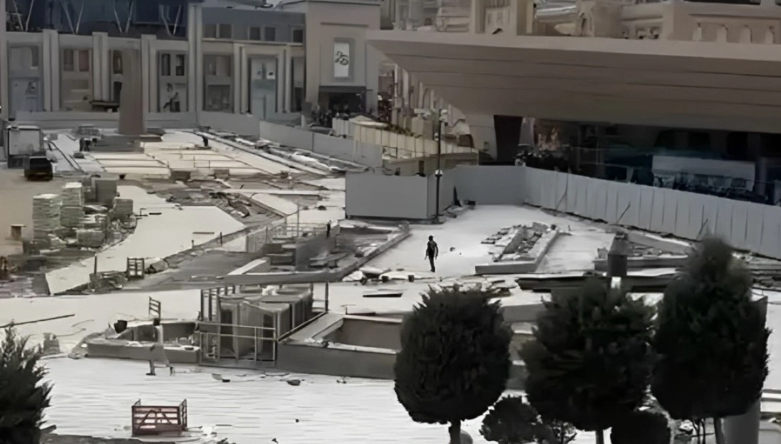 Metronun "28 May" stansiyasının ətrafafında aparılan təmir işlərinin GÖRÜNTÜLƏRİ