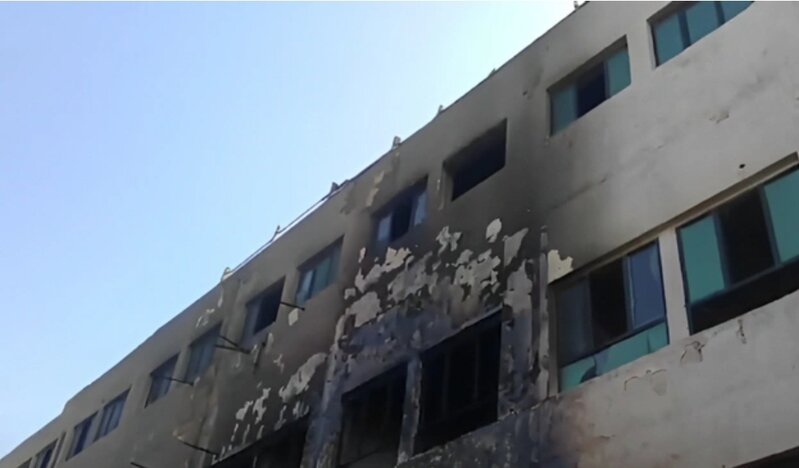 Dəhşətli yanğının ziyan vurduğu doğum evindən GÖRÜNTÜLƏR