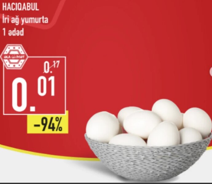 Azərbaycanda yumurta kəskin UCUZLAŞDI - FOTO