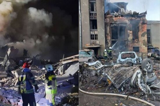 Xarkovda raketlə vurulan yataqxanadan ürəkparçalayan görüntülər: "Nənəm orada qalıb, kömək edin..." - VİDEO