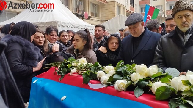 Şəhid Orxan Əsgərovun dəfn mərasimindən son görüntülər
