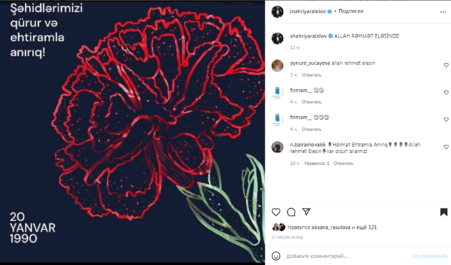 Məşhurlar 20 Yanvar faciəsini BELƏ ANDILAR - FOTOLAR