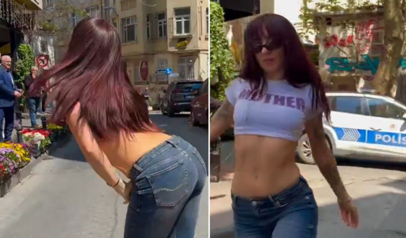 Gənc qızın küçənin ortasında etdiyi rəqs tənqidlərə səbəb oldu - VİDEO