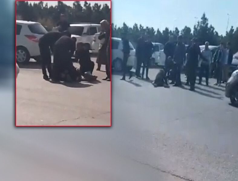 Bakıda avtomobil qadını vurdu - VİDEO