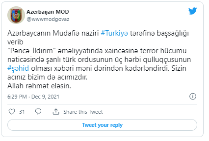 Zakir Həsənov Türkiyəyə başsağlığı verib - FOTO