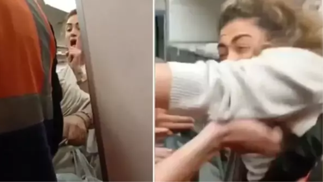 İbrahim Tatlısəsin qızı təyyarədə dava saldı - VİDEO